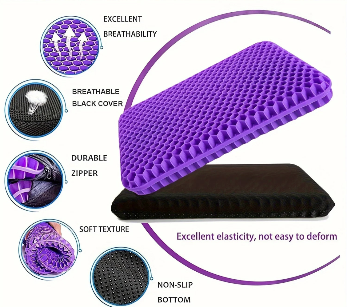 Honeycomb Gel Seat Cushion for Pressure Relief
