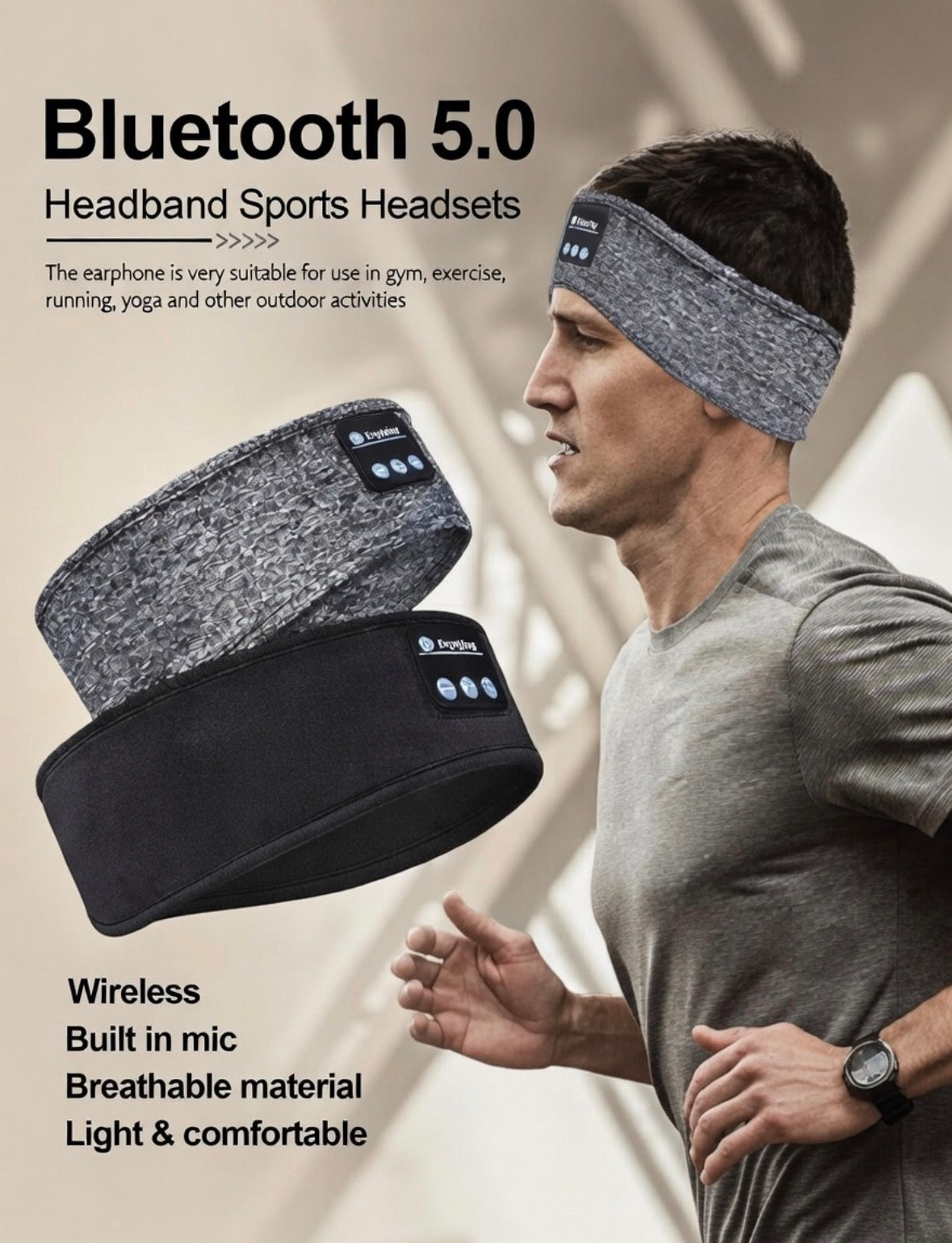 Wireless Bluetooth Sleep Headband with Mask