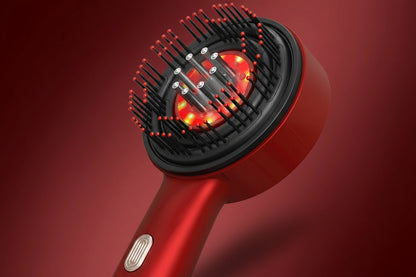 Red Light Therapy Massage Comb with Oil Dispenser